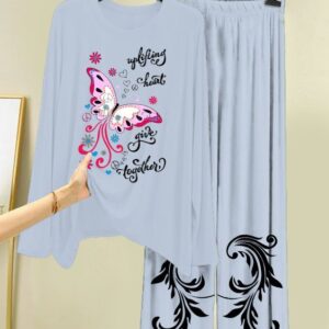 New Cotton Jersey Night Suits for Women – Stylish Blue Prints 21