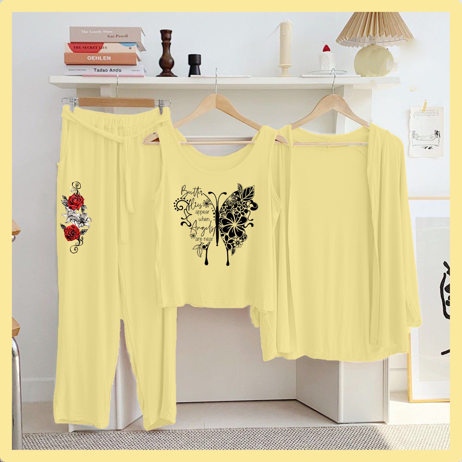 Lemon Color Printed 3 Pc Jersey Night Suit | Soft & Stylish New Arrival 29