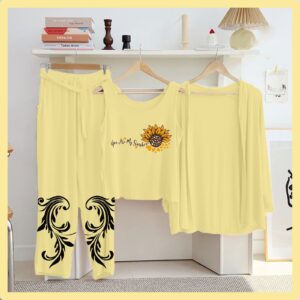 Lemon Color Printed 3 Pc Jersey Night Suit | Soft & Stylish New Arrival 20