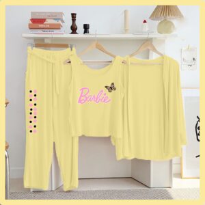 Lemon Color Printed 3 Pc Jersey Night Suit | Soft & Stylish New Arrival 25