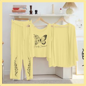 Lemon Color Printed 3 Pc Jersey Night Suit | Soft & Stylish New Arrival 16